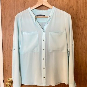 Baby blue shirt, size M